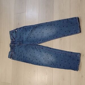 Madewell straight Jeans with Heart Pattern